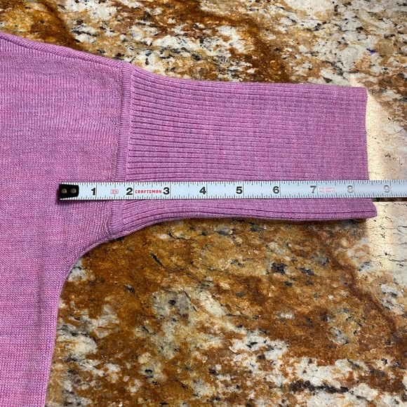 NWOT Anthropologie Araminta 100% Merino Wool V Neck Oversized Purple Pink - Picture 5 of 6